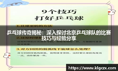 乒乓球传奇揭秘：深入探讨北京乒乓球队的比赛技巧与经验分享