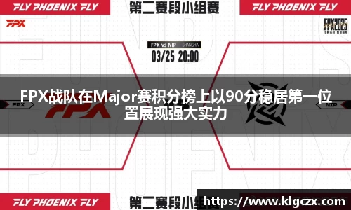 FPX战队在Major赛积分榜上以90分稳居第一位置展现强大实力